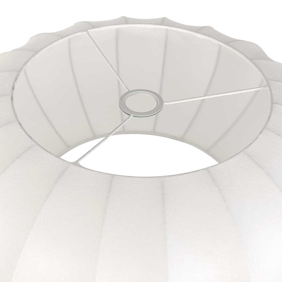 Hanglamp Luma Nola 3809ZW zwart met witte zijden kap