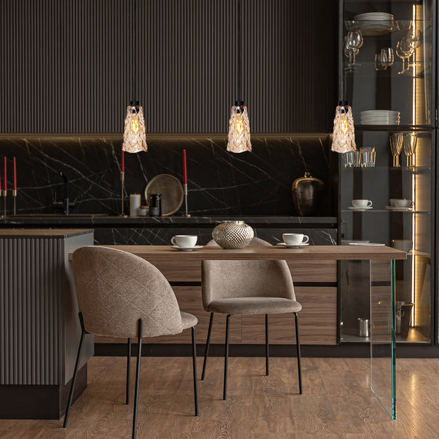 Hanglamp Vidrio 3831ZW ambergeel glas