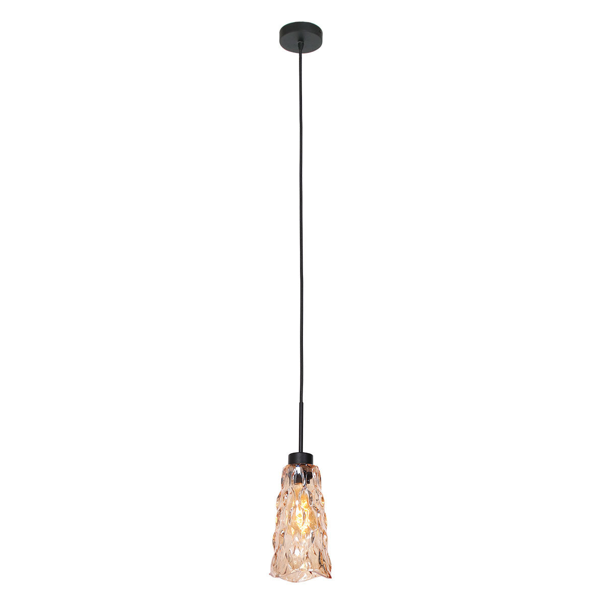 Hanglamp Vidrio 3831ZW ambergeel glas