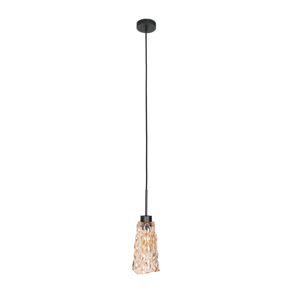 Hanglamp Vidrio 3831ZW ambergeel glas