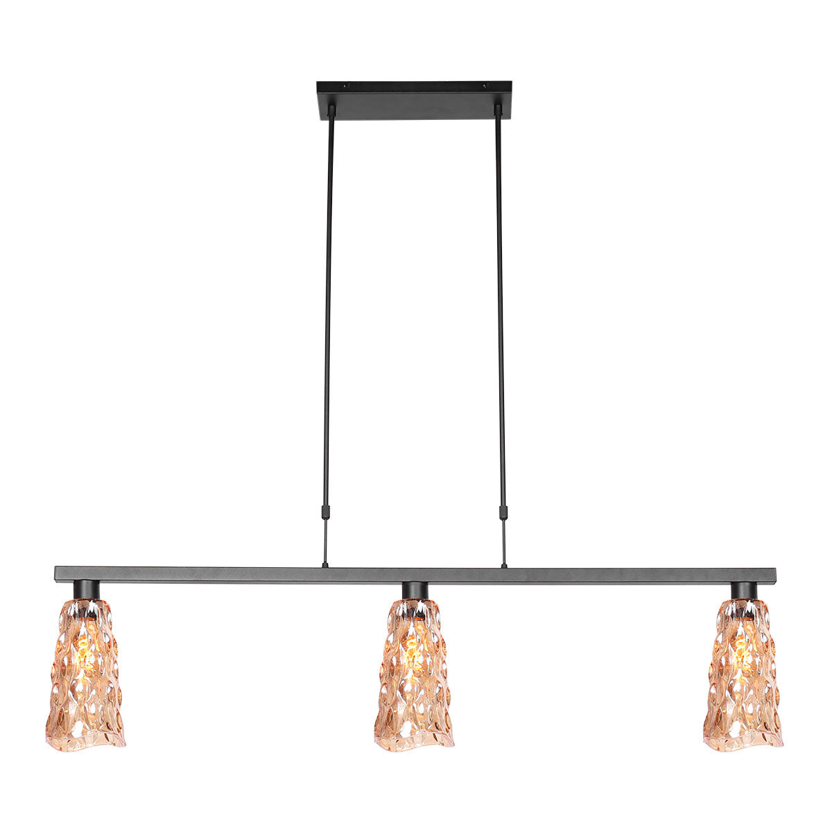 Hanglamp Vidrio 3832ZW ambergeel glas
