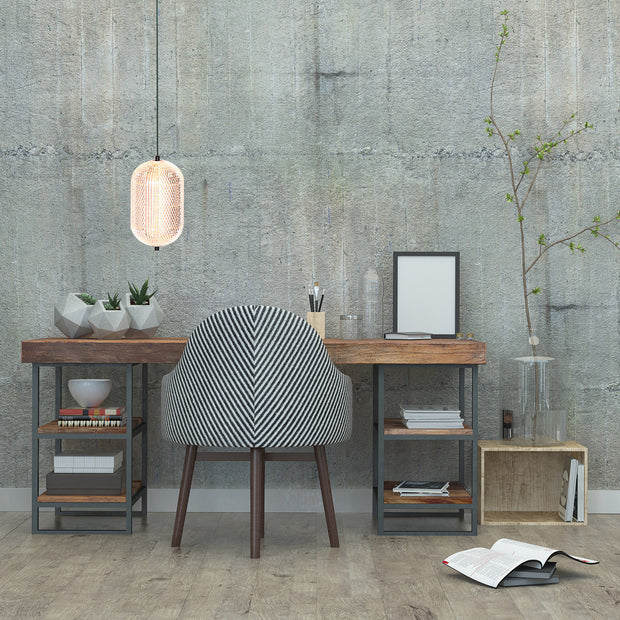 Hanglamp Geripu 3840ZW Ø15 cm geribbeld kunststof met LED-module