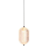 Hanglamp Geripu 3840ZW Ø15 cm geribbeld kunststof met LED-module