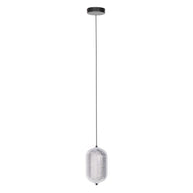 Hanglamp Geripu 3840ZW Ø15 cm geribbeld kunststof met LED-module