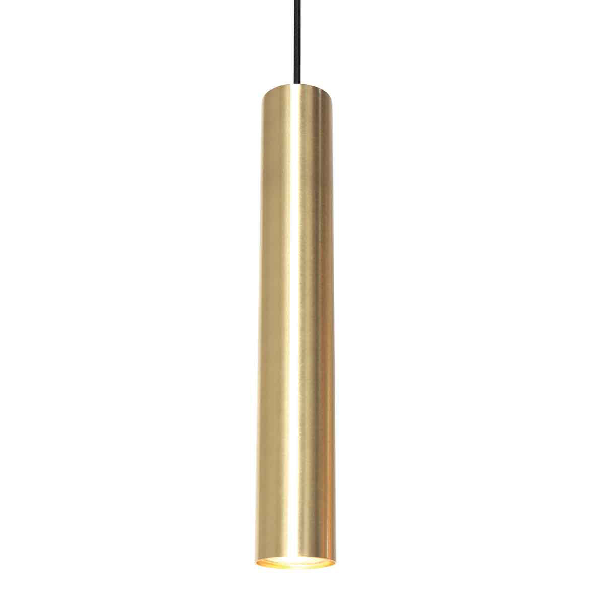 Hanglamp Tubel 3867ME messing pendellamp met warm dimbaar licht