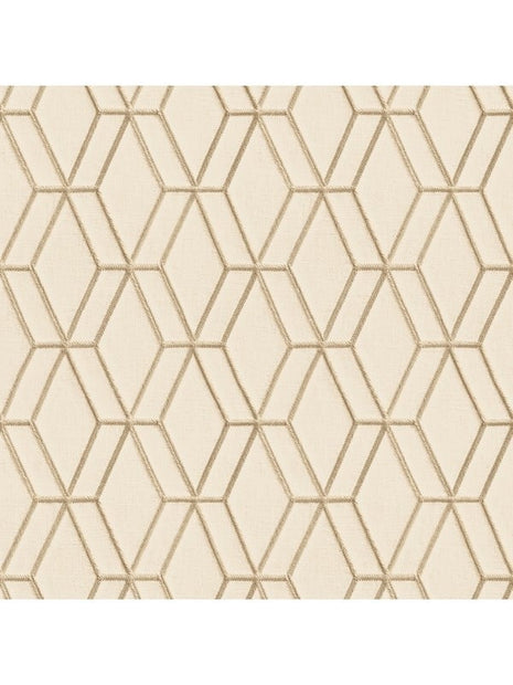 Behang Wallstitch hexagonaal beige