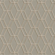 Behang Wallstitch hexagonaal grijs