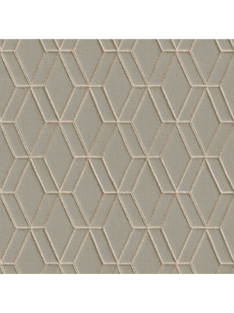 Behang Wallstitch hexagonaal grijs