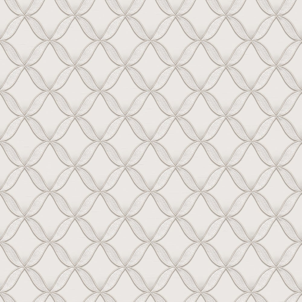 Behang Fabric Touch geometrisch wit