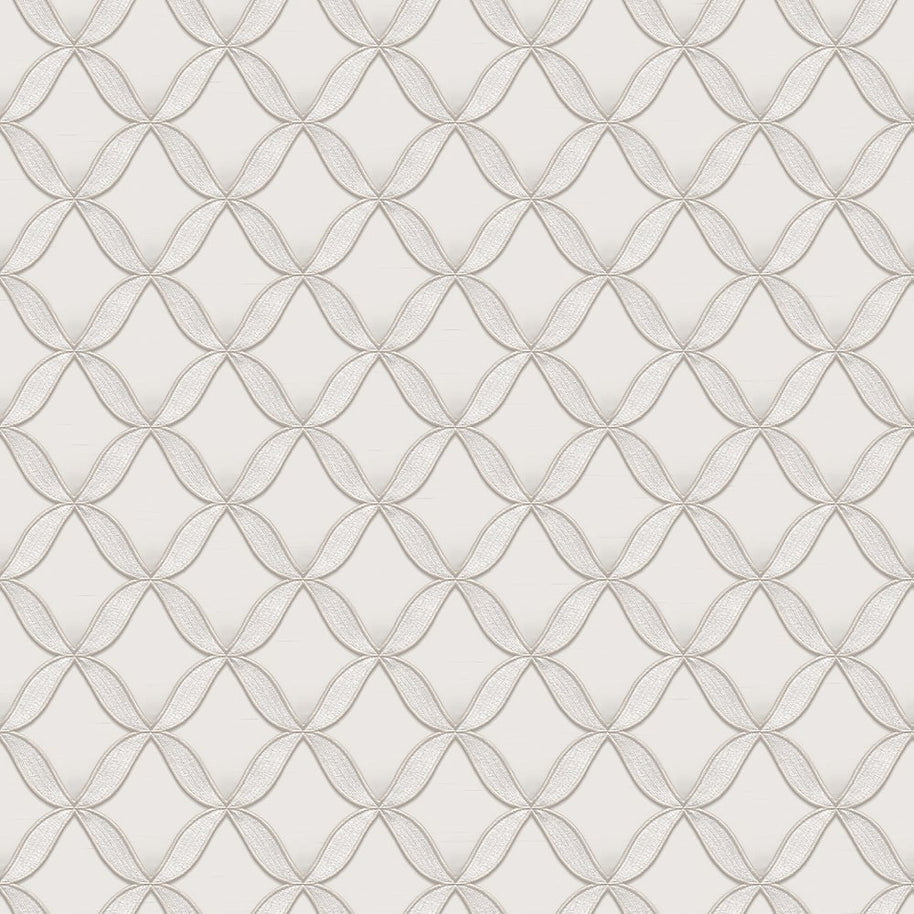 Behang Fabric Touch geometrisch wit