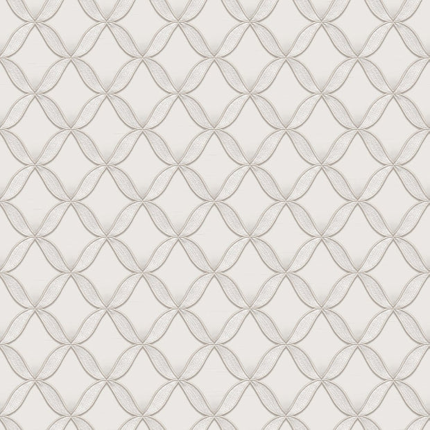 Behang Fabric Touch geometrisch wit