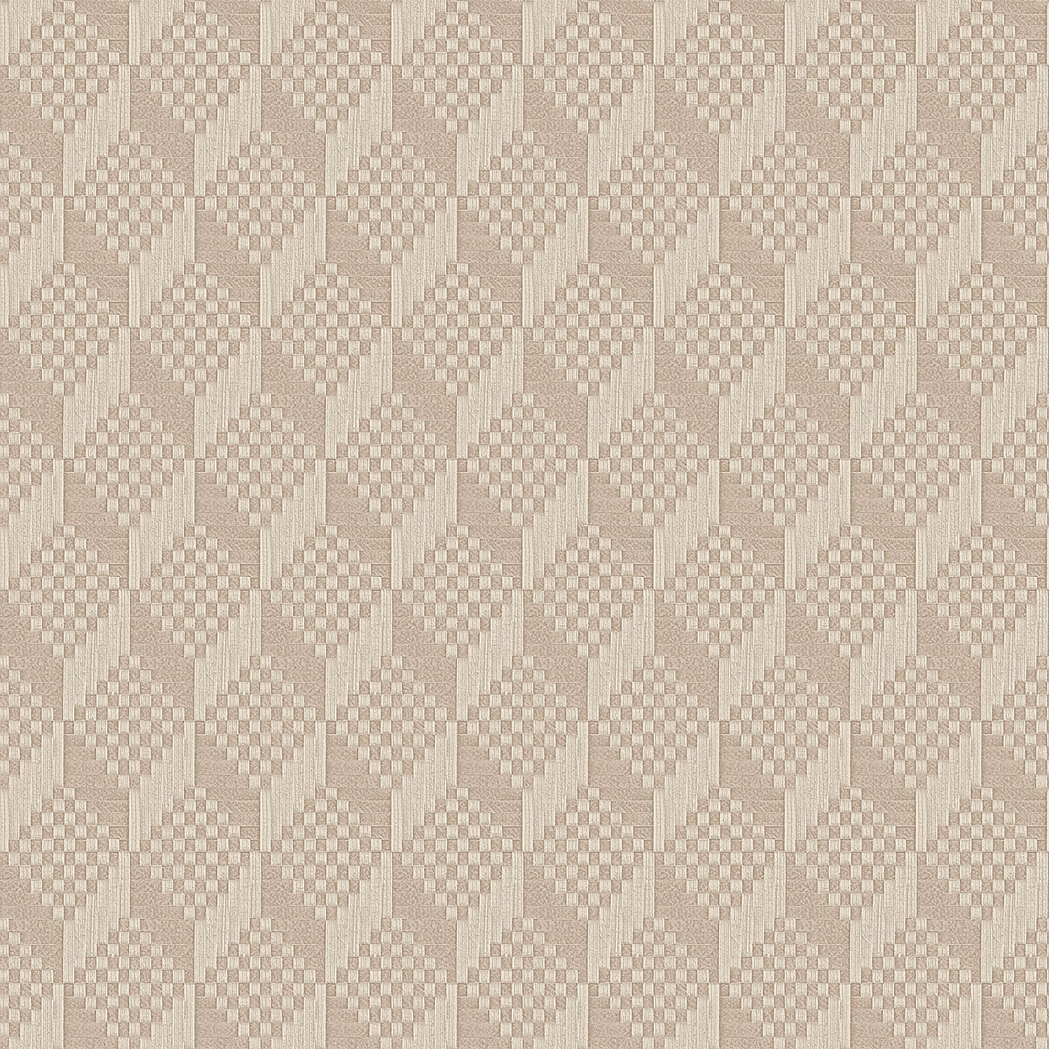 Behang Grace 3D gestikte kubus beige