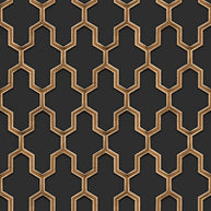 Behang muurtextiel geometrisch zwart