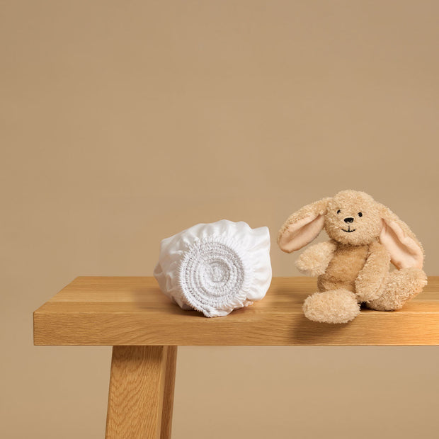 Coco & Cici - Kinderen - Hoeslaken TENCEL Satijn Wit - 90x200x30