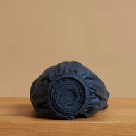 Coco & Cici - Tencel-satijn hoeslaken 90 x 220 cm - 1-persoonsbeddengoed - lyocell - elastiek rondom - donkerblauw - extra zacht