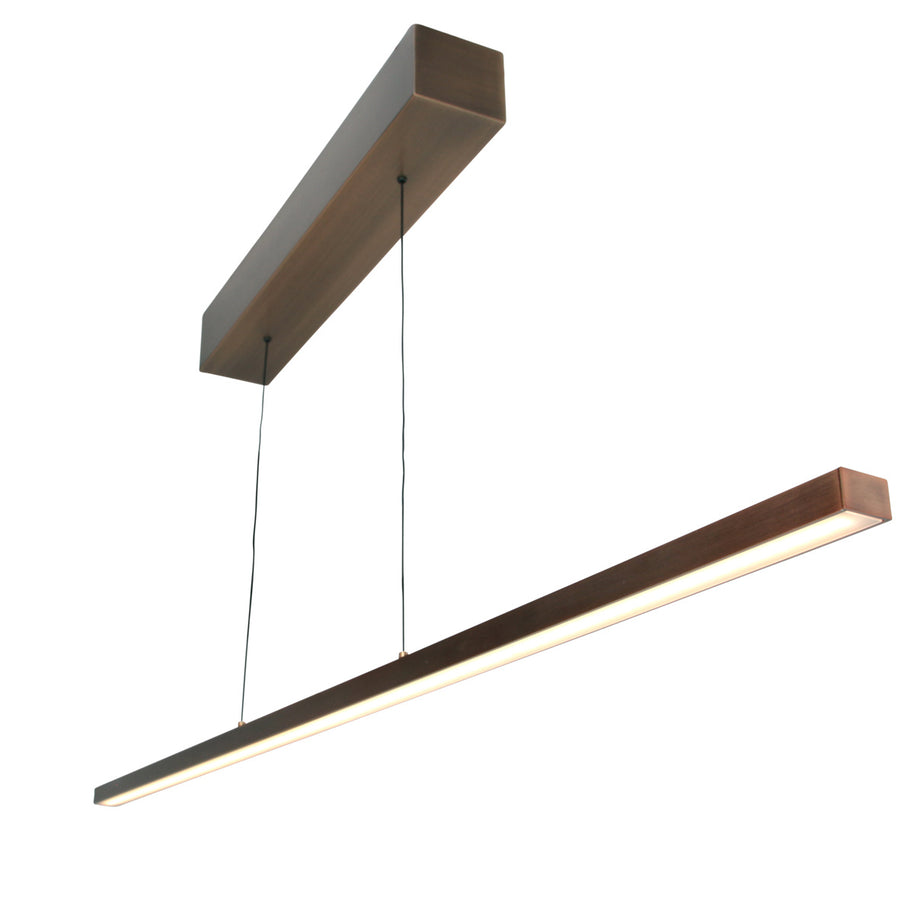 Hanglamp Bande 3994BR, bronzen LED-hanglamp in warme tint, 114 cm breed