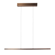 Hanglamp Bande 3994BR, bronzen LED-hanglamp in warme tint, 114 cm breed