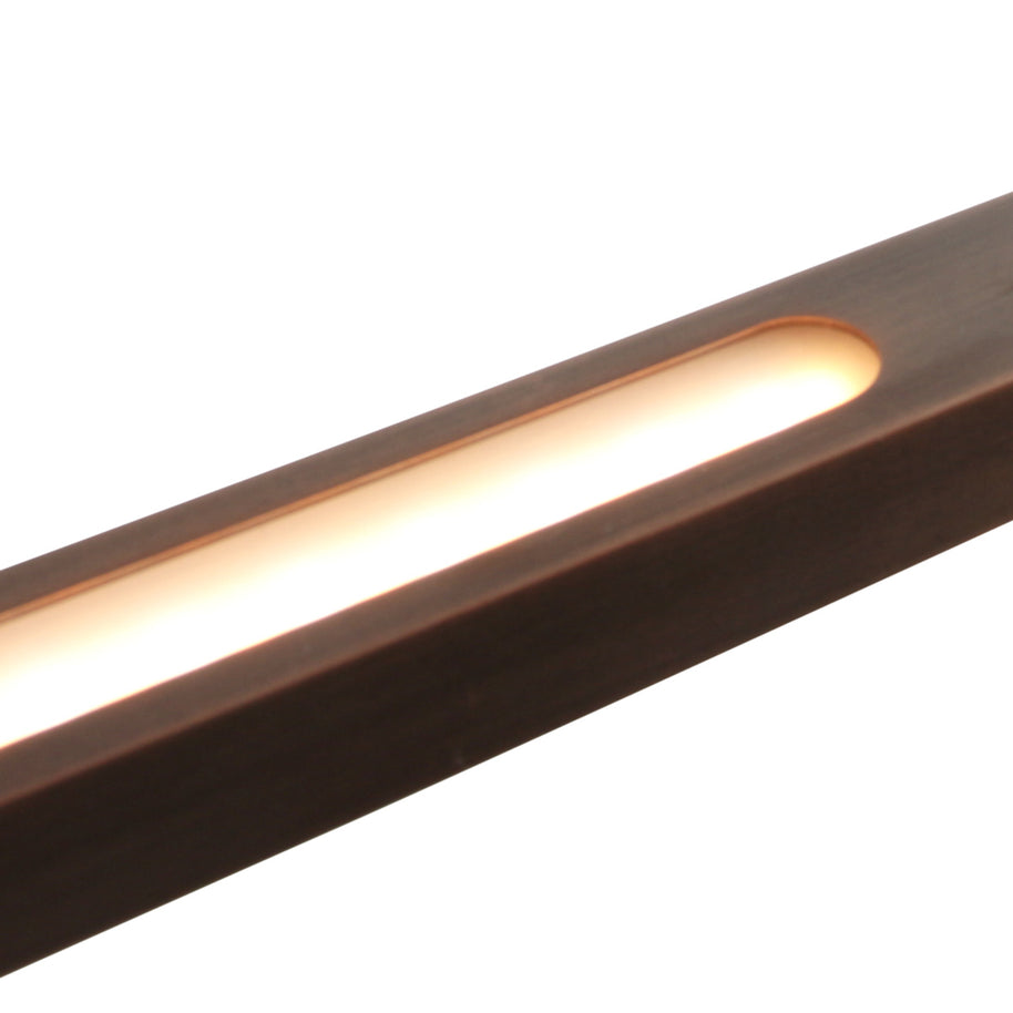 Hanglamp Bande 3994BR, bronzen LED-hanglamp in warme tint, 114 cm breed