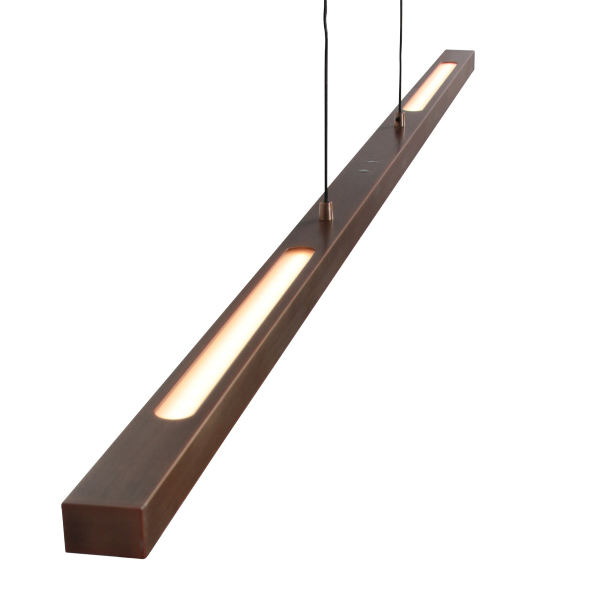 Hanglamp Bande 3994BR, bronzen LED-hanglamp in warme tint, 114 cm breed