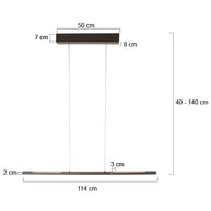 Hanglamp Bande 3994CA cacao, LED, warmbruin, 114 cm