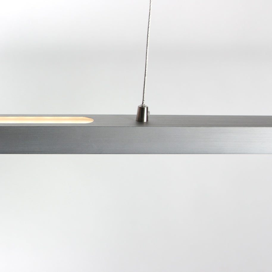 Hanglamp Bande 3994ST, stalen LED-hanglamp met kabellift, 114 cm breed