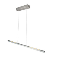 Hanglamp Bande 3994ST, stalen LED-hanglamp met kabellift, 114 cm breed