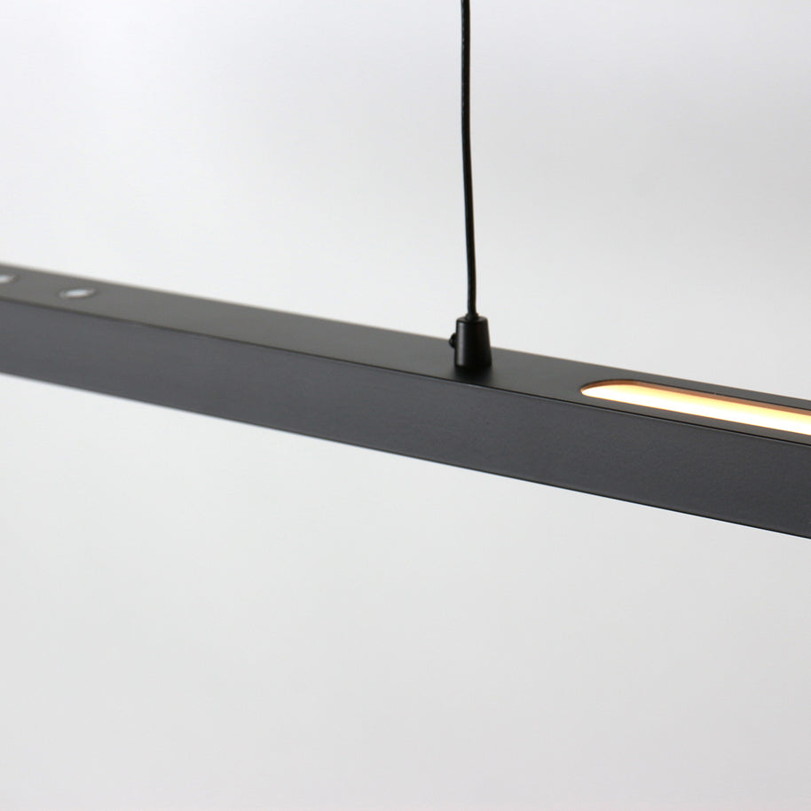 Hanglamp Bande 3994ZW zwarte LED-hanglamp met kabellift 114 cm breed
