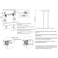 Hanglamp Bande 3995ST staalkleurige hanglamp met kabellift 150 cm breed