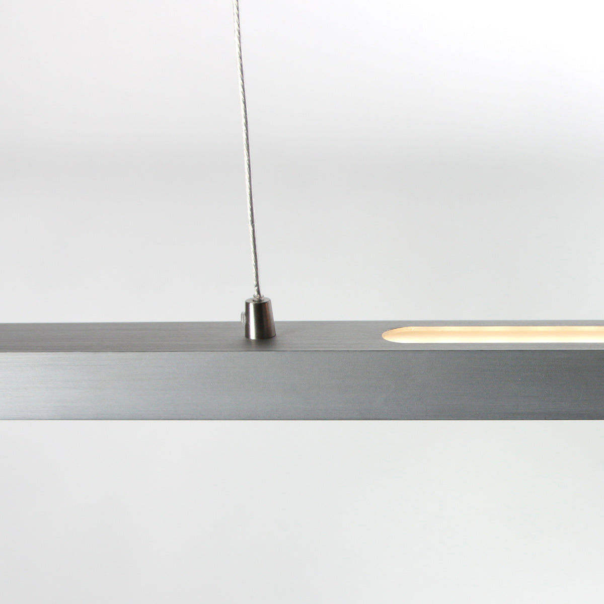 Hanglamp Bande 3995ST staalkleurige hanglamp met kabellift 150 cm breed
