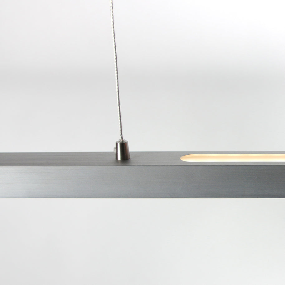 Hanglamp Bande 3995ST staalkleurige hanglamp met kabellift 150 cm breed