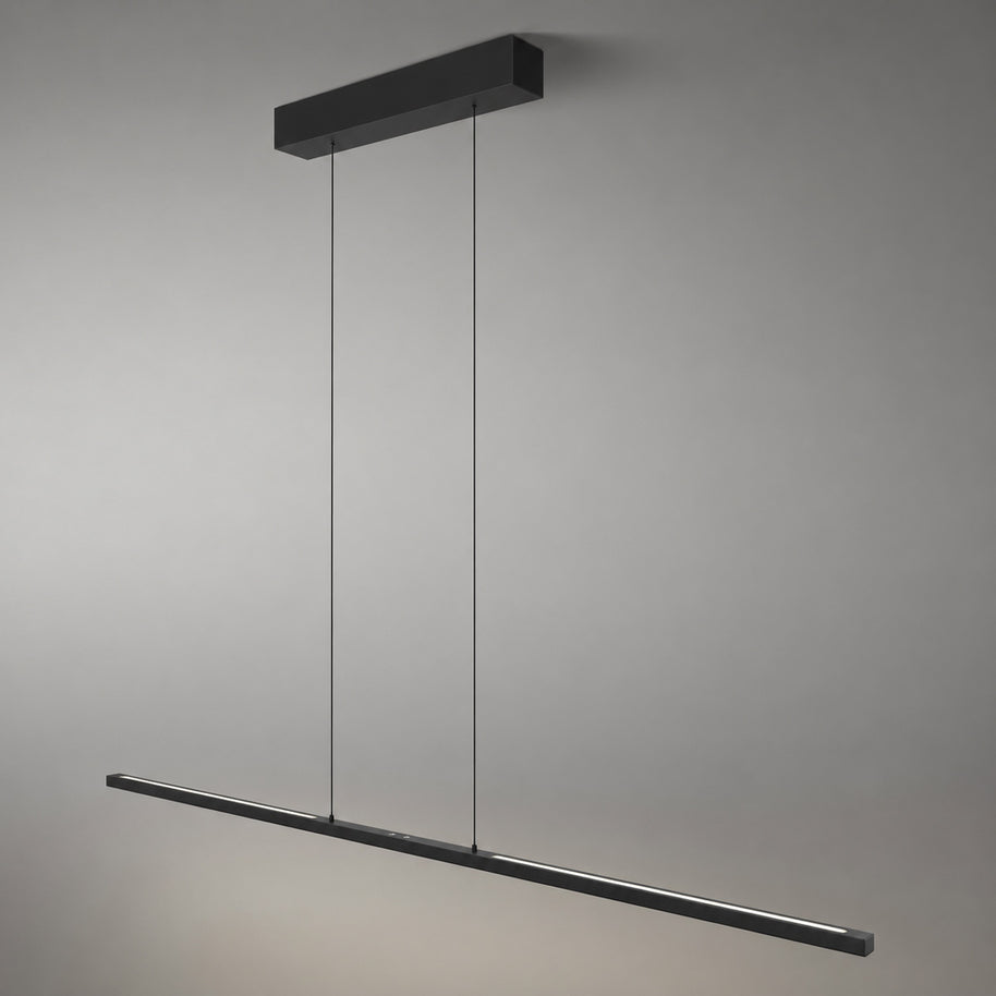 Hanglamp Bande 3995ZW zwart, 150 cm breed, met kabellift