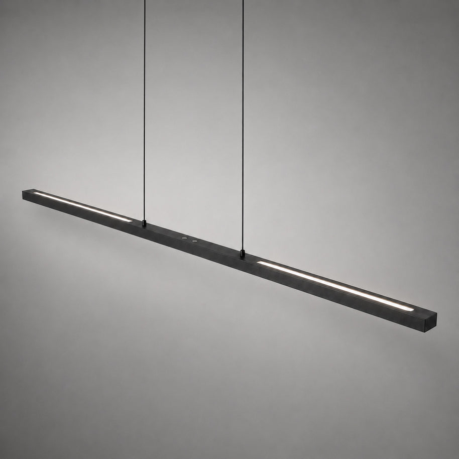 Hanglamp Bande 3995ZW zwart, 150 cm breed, met kabellift