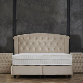 Opbergboxspring Aurora Velvet Beige 90x200