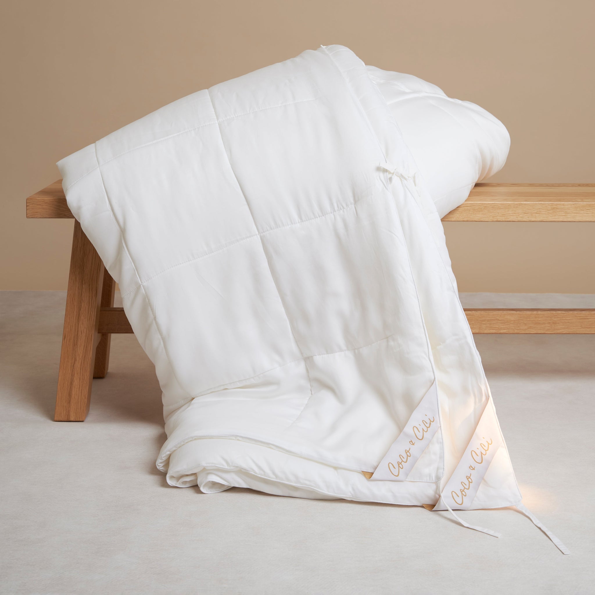 Coco & Cici - Tencel Zomerdekbed 100 x 135 cm - 1 Persoons Beddengoed - Kinderdekbed - Lyocell - Ademend & Extra Zacht - Wit