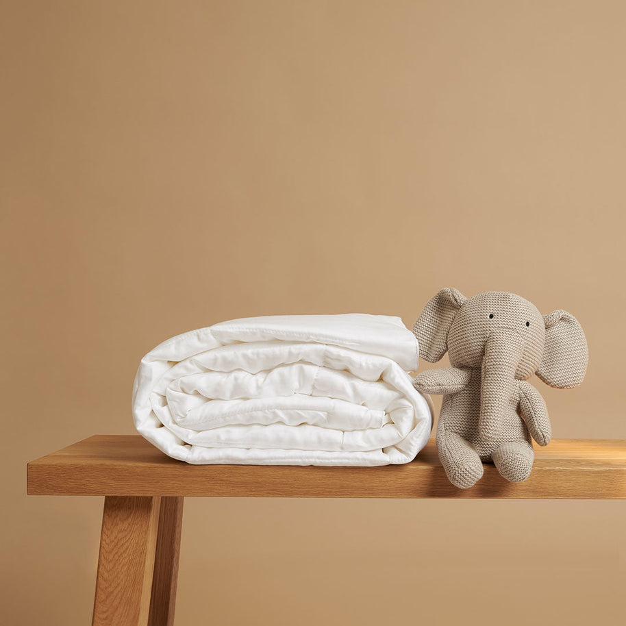 Coco & Cici - Tencel zomerdekbed 120 x 150 cm - 1-persoons beddengoed - kinderdekbed - Lyocell - ademend & extra zacht - wit