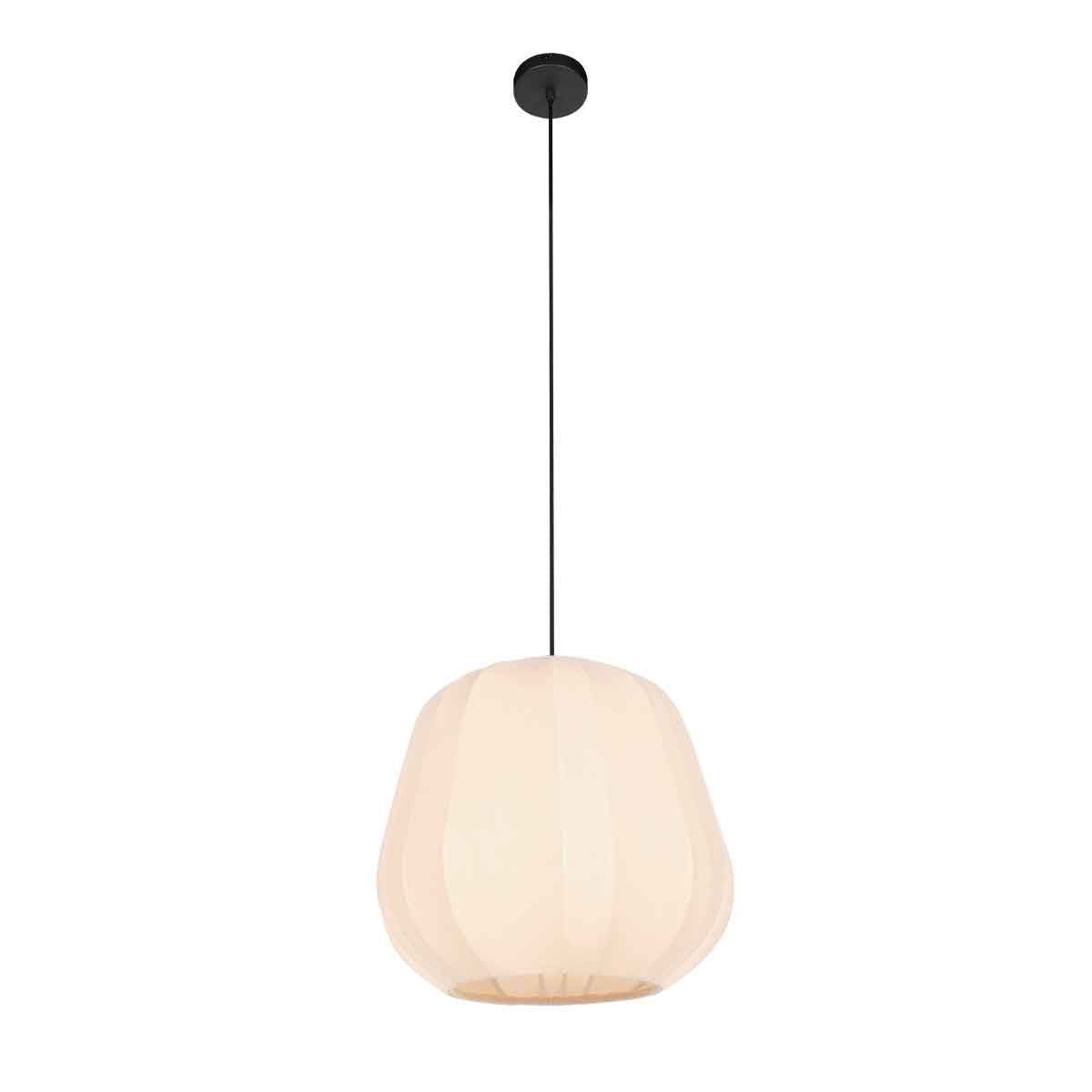 Hanglamp Sable 4122CR - sfeervolle pendel met crème linnen kap Ø25 cm