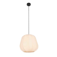 Hanglamp Sable 4122CR - sfeervolle pendel met crème linnen kap Ø25 cm