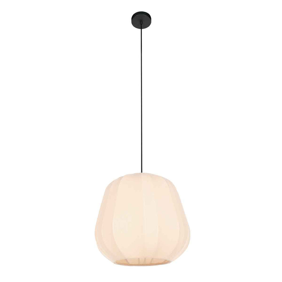 Hanglamp Sable 4123CR - sfeervolle pendel met crème linnen kap Ø28 cm