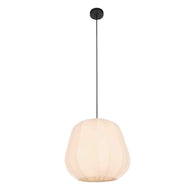 Hanglamp Sable 4123CR - sfeervolle pendel met crème linnen kap Ø28 cm