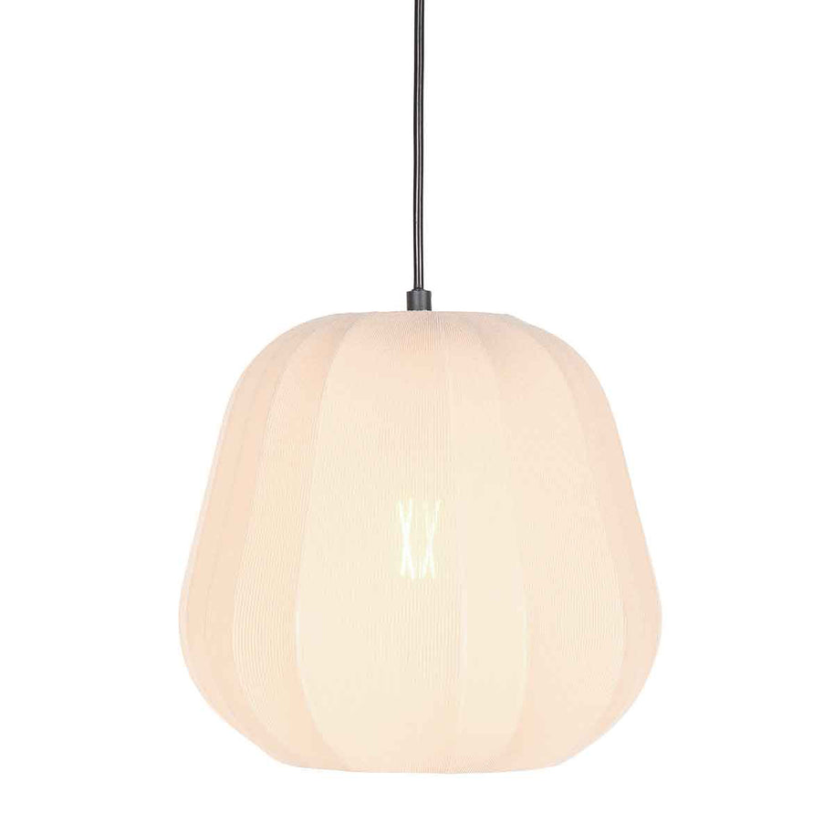 Hanglamp Sable 4123CR - sfeervolle pendel met crème linnen kap Ø28 cm