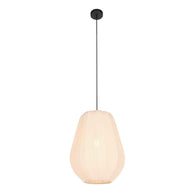 Hanglamp Sable 4124CR - warme sfeermaker met crème linnen kap Ø27 cm
