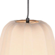 Hanglamp Sable 4124CR - warme sfeermaker met crème linnen kap Ø27 cm