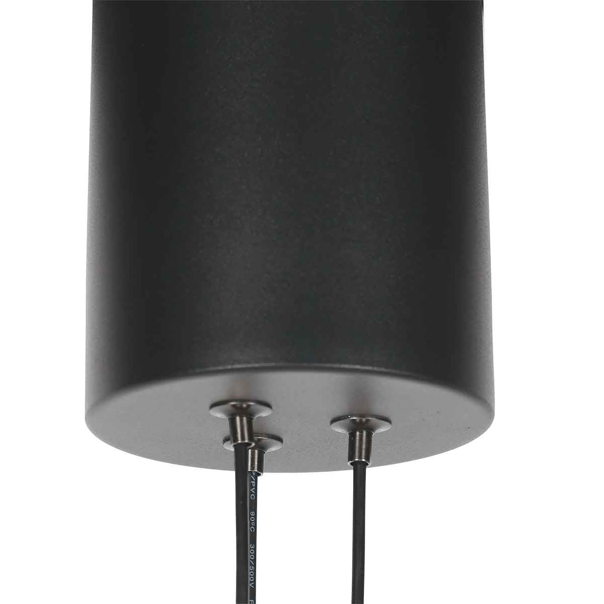 8-lichts zwarte ronde hanglamp Marcadore Ø60 cm