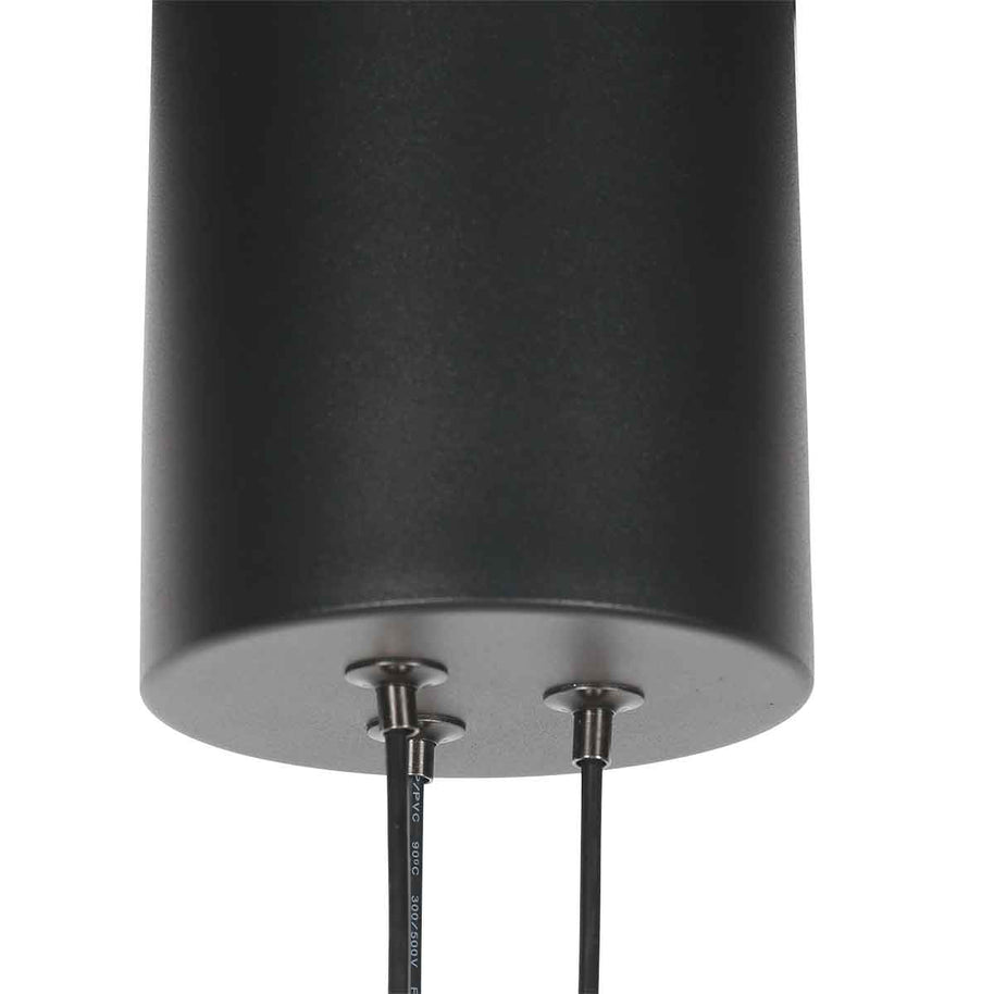8-lichts zwarte ronde hanglamp Marcadore Ø60 cm