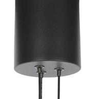8-lichts zwarte ronde hanglamp Marcadore Ø60 cm