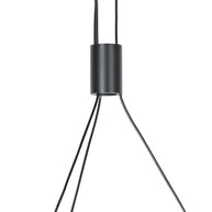 8-lichts zwarte ronde hanglamp Marcadore Ø60 cm