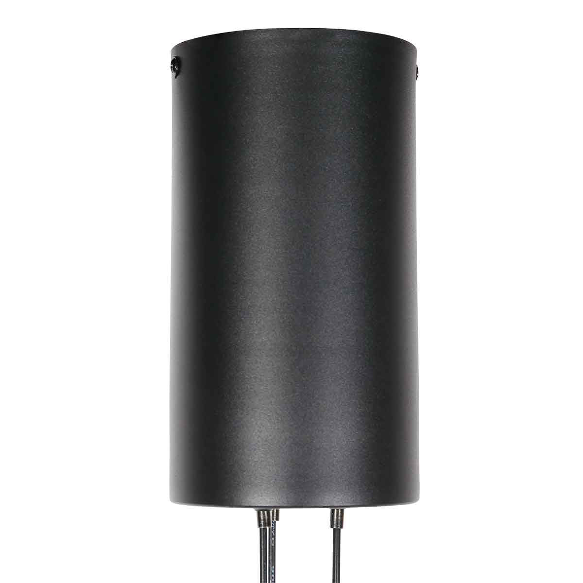 8-lichts zwarte ronde hanglamp Marcadore Ø60 cm