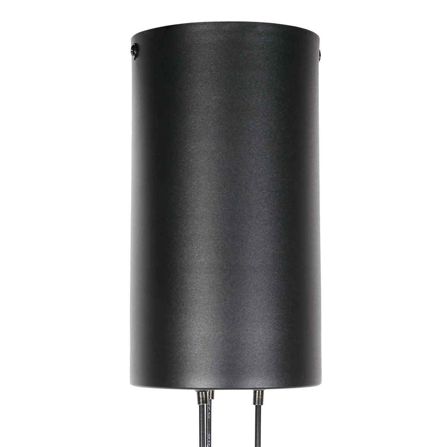 8-lichts zwarte ronde hanglamp Marcadore Ø60 cm