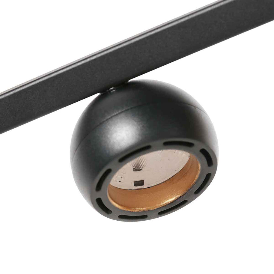 Zwarte hanglamp Marcadore, 120 cm breed, 6-lichts