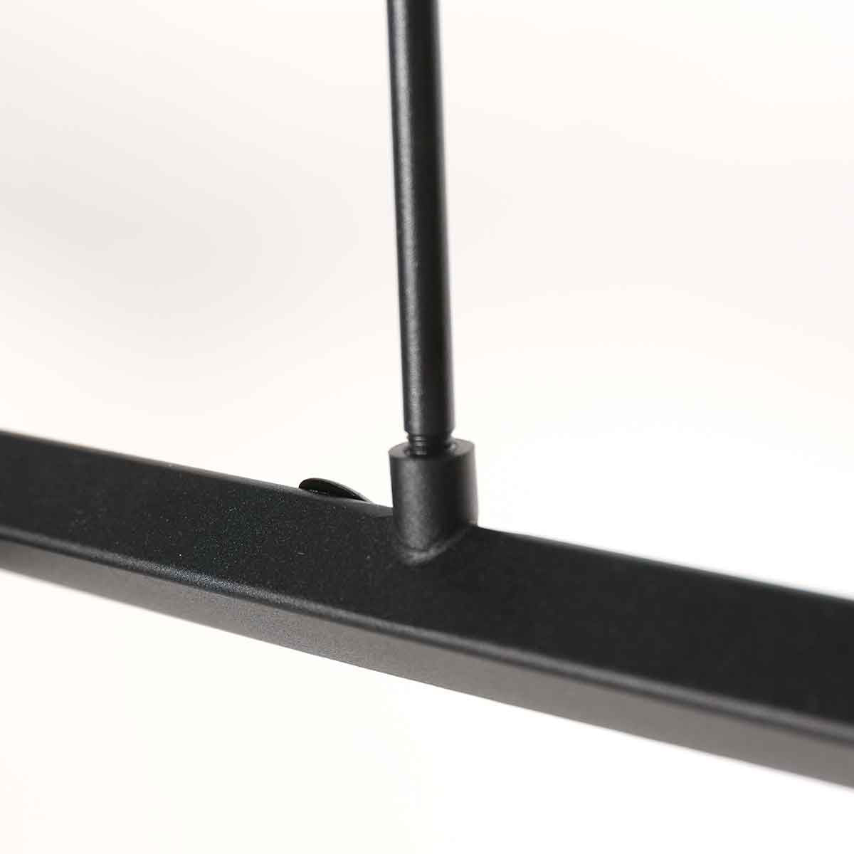 Zwarte hanglamp Marcadore, 120 cm breed, 6-lichts